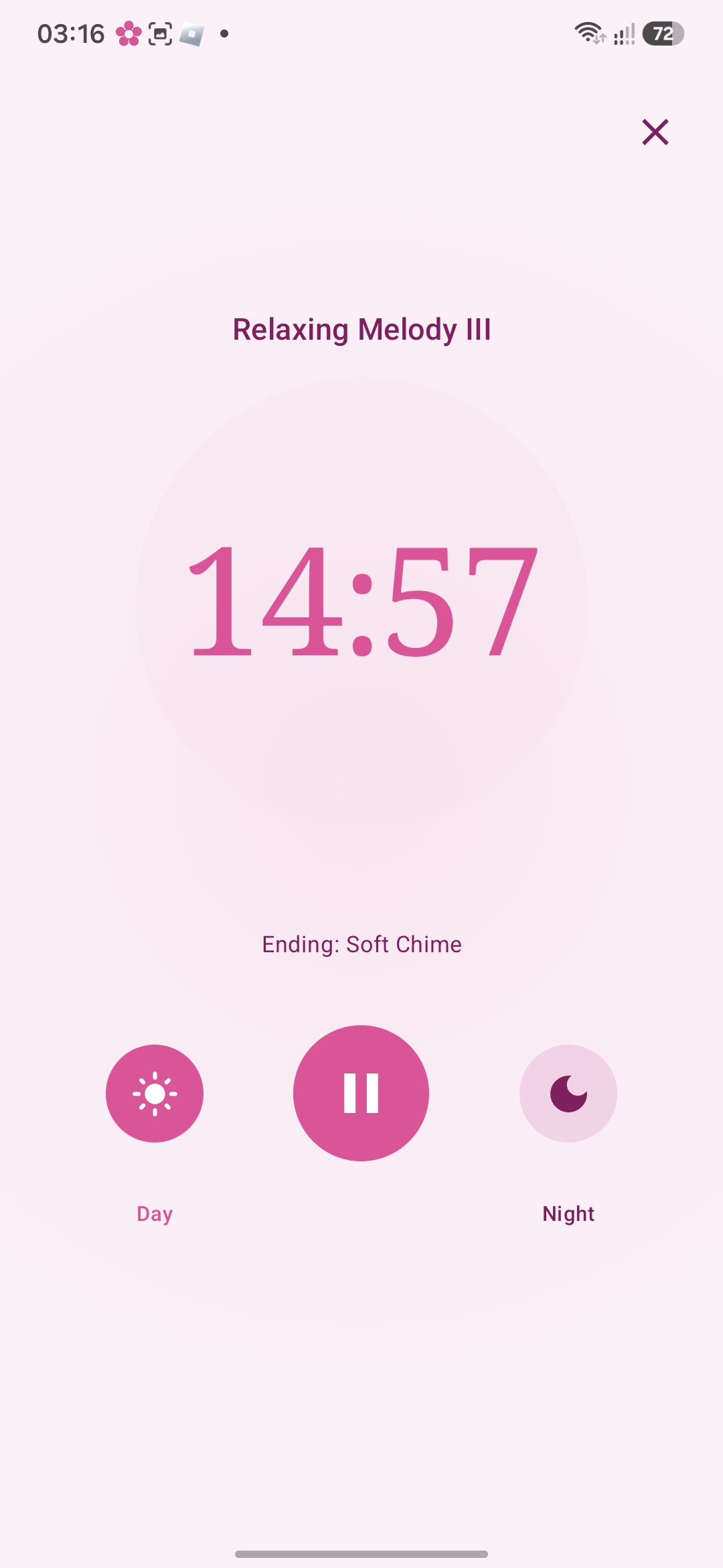 Экран таймера Reiki Timer в светлой теме